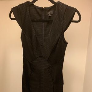 Black Topshop Ribbed Bodycon Dress